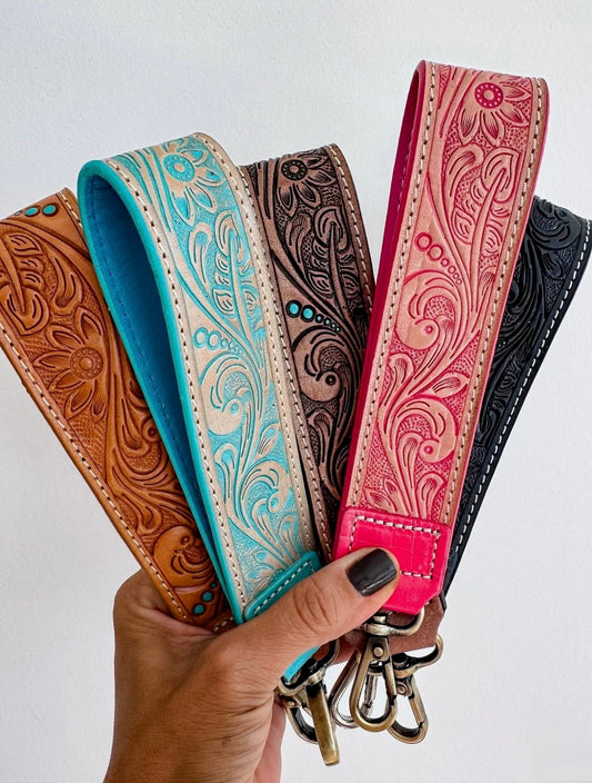 Tooled Leather Straps