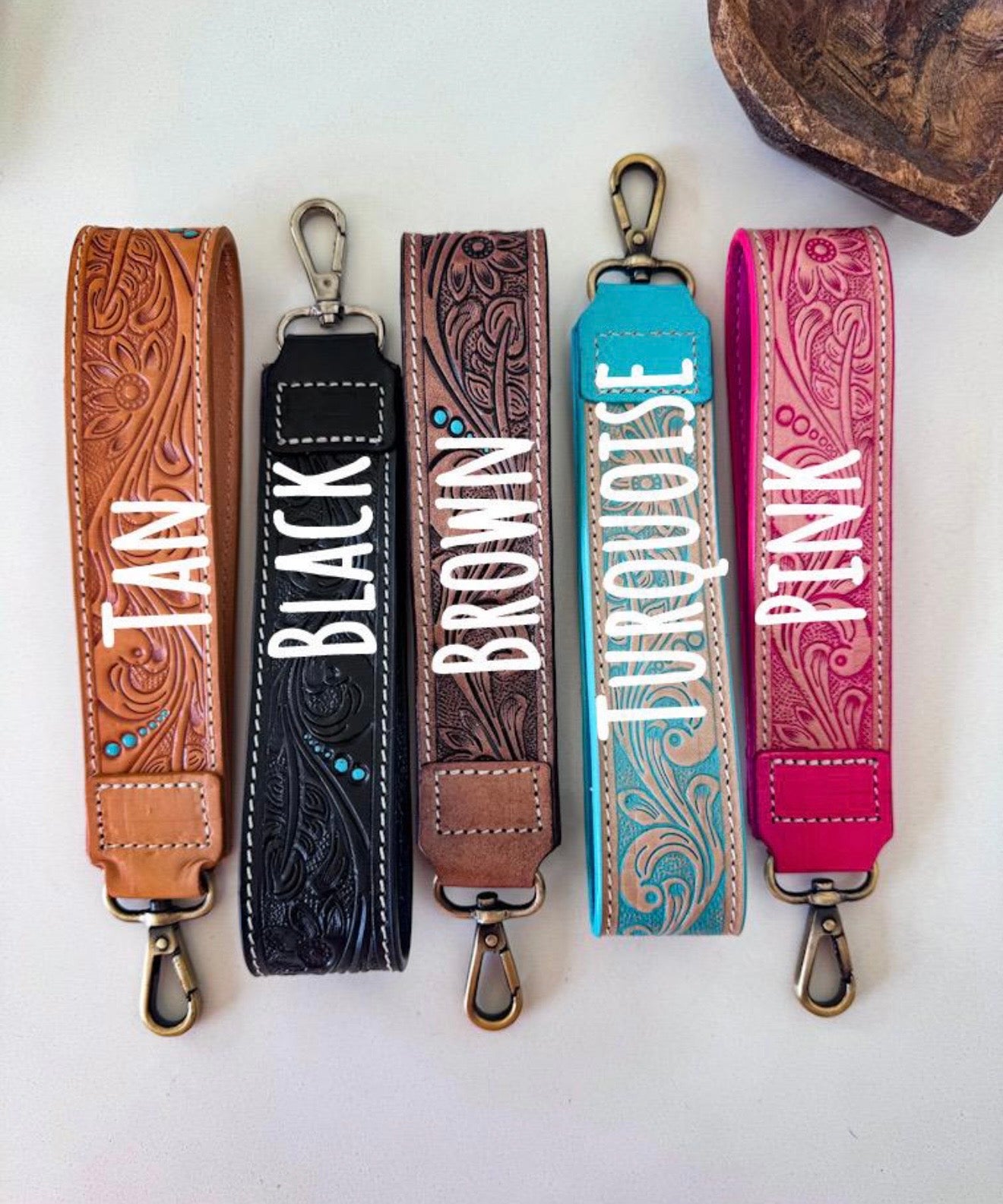 Tooled Leather Straps